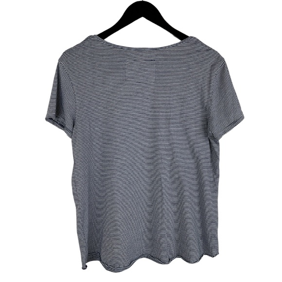 Frank & Eileen Tee Lab Scoop Neck Navy Micro Stripe T-Shirt Size Medium - Picture 4 of 9